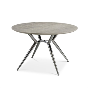 Dover rundt spisebord - Grey Melange - Aluminium stel - Mål: Ø120 cm.